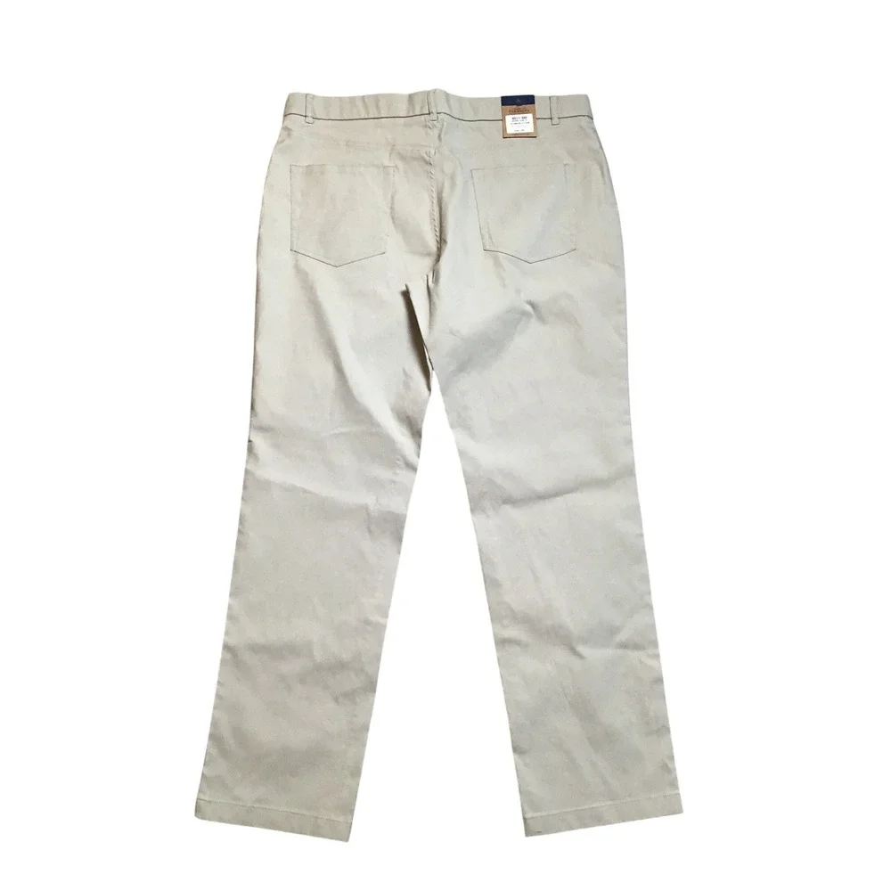 Charles Tyrwhitt Men's Limestone Performance Slim 5 Pocket Trouser Size 36W NWT